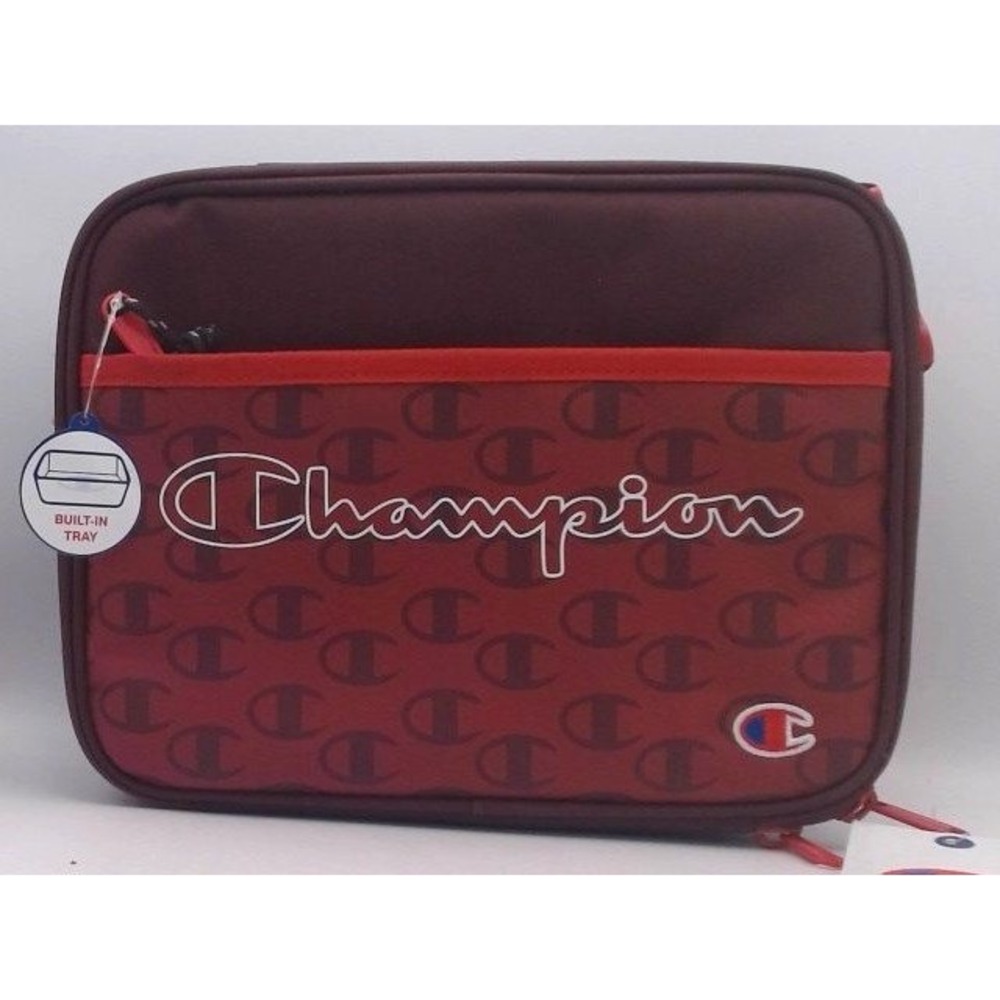Champion Center Lunch Kit with‎ Tray - Dark Red Logo, BRAND NEW WITH TAGS